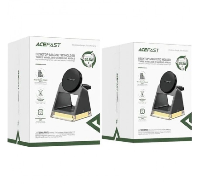 Acefast Зарядний пристрій Acefast Wireless QI 3in1 15W E17 (6974316282815)