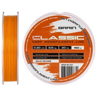 Волосінь Brain Classic Carp Line (solid orange) 150m 0.30mm 20lb 8.8kg (1858.80.87)