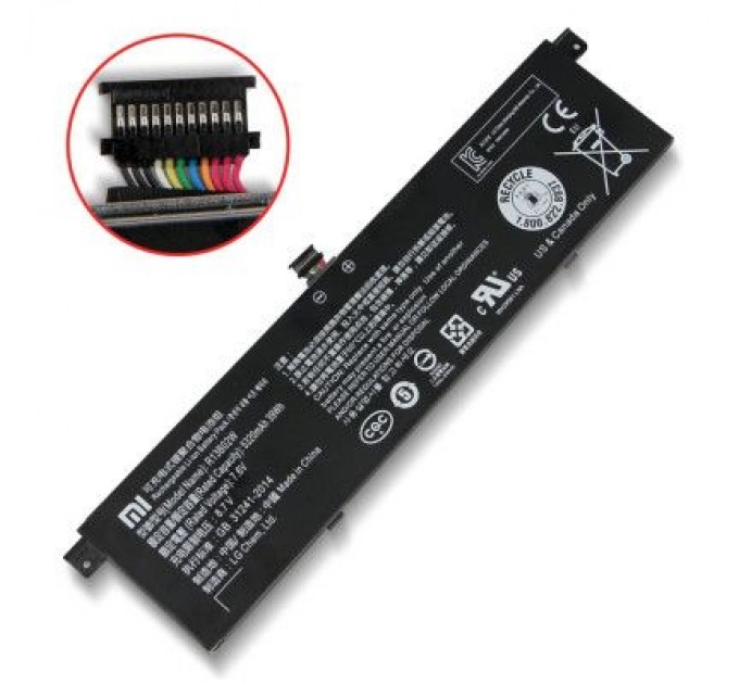 Акумулятор до ноутбука Xiaomi R13B02W (Mi Book Air 13.3"), 5320mAh (39Wh), 4cell, 7.6V, Li (A47638)