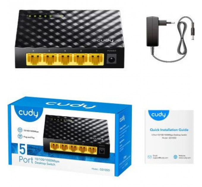 Комутатор мережевий Cudy GS105D