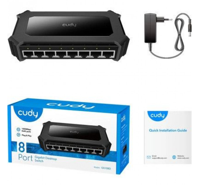 Комутатор мережевий Cudy GS108D