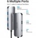 Vention Концентратор Vention USB3.1 Type-C --> HDMI/USB 3.0x3/RJ45/PD 100W Hub 6-in-1 (TOHHB)