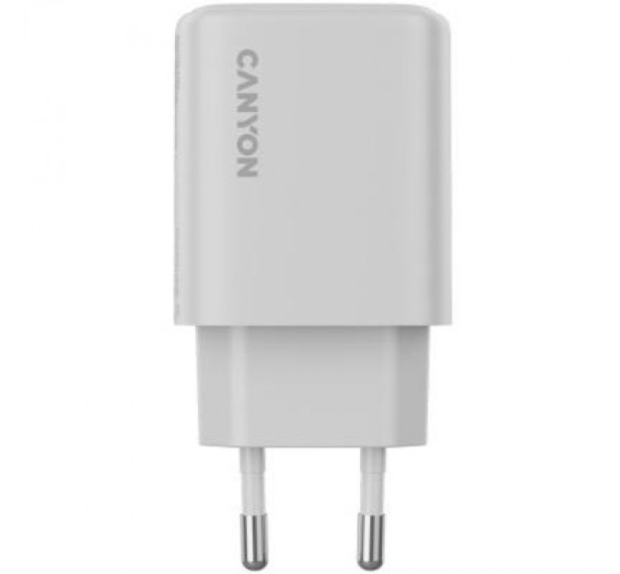 Canyon Зарядний пристрій Canyon OnCharge 250 25W 1xPD 1xQC EU White (CNE-CHA250-21)