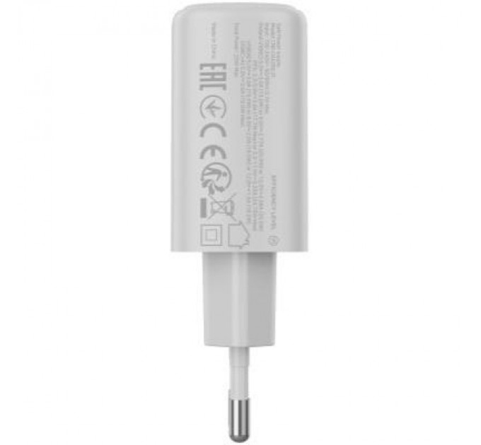 Canyon Зарядний пристрій Canyon OnCharge 250 25W 1xPD 1xQC EU White (CNE-CHA250-21)