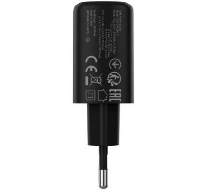 Canyon Зарядний пристрій Canyon OnCharge 250 25W 1xPD EU Black (CNE-CHA250-11)