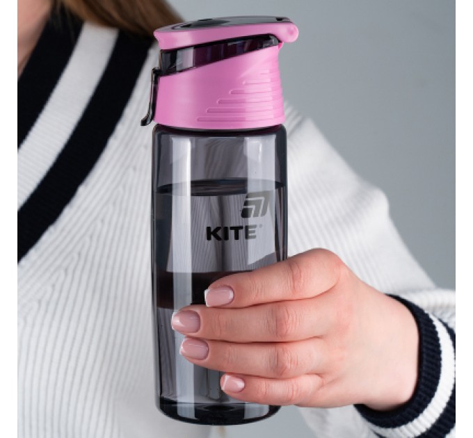 Kite Поїльник-непроливайка Kite 550 мл, сіра (K25-401-1)