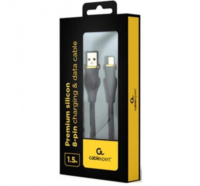 Cablexpert Дата кабель USB 2.0 AM to Lightning 1.5m 2.1A Cablexpert (CC-USB2S-AM8PM-1.5M-BK)