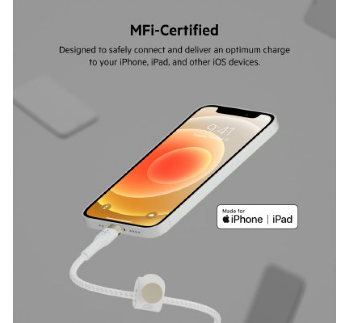 Belkin Дата кабель USB 2.0 AM to Lightning 1.0m white Belkin (CAA010BT1MWH)