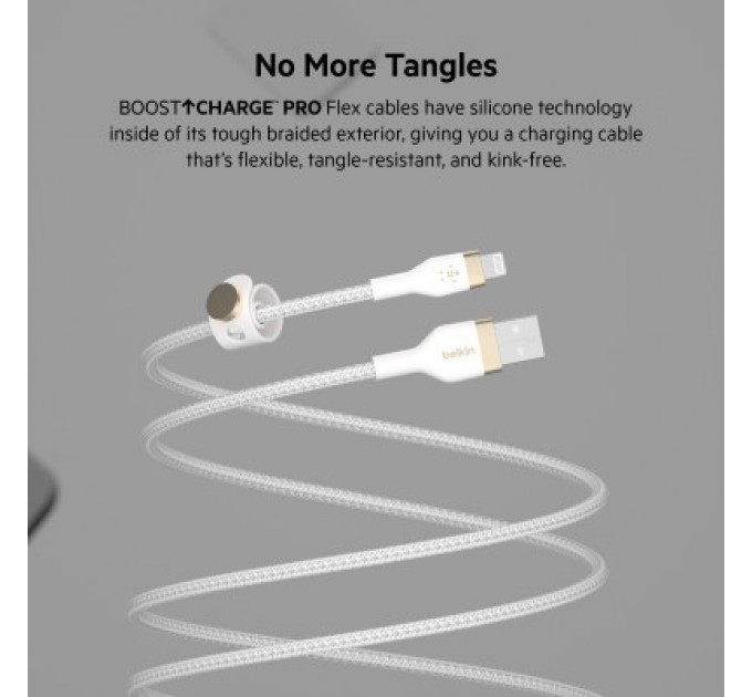 Belkin Дата кабель USB 2.0 AM to Lightning 1.0m white Belkin (CAA010BT1MWH)