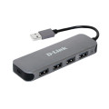 D-Link Концентратор D-Link DUB-H4 4xUSB2.0, USB2.0 (DUB-H4)