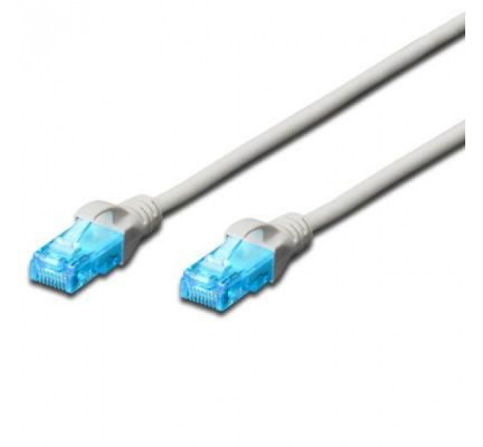 Патч-корд Digitus 1м, cat.5e, UTP, AWG 26/7, gray (DK-1511-010)