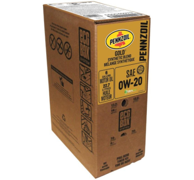 Pennzoil Моторна олива Pennzoil Gold 0W20 24/1 Qt Ecobox 22,71л.