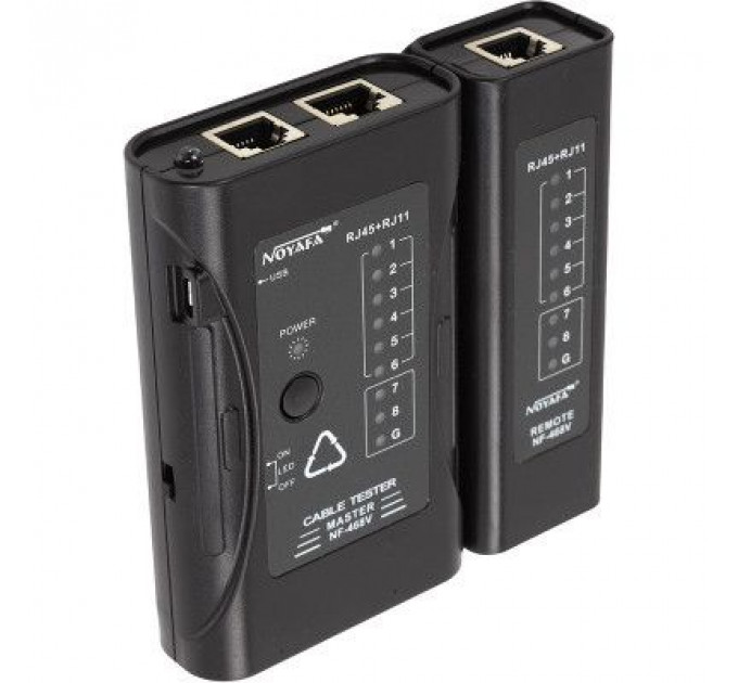 Тестер кабельний Noyafa RJ-45, RJ-11 (NF-468V)