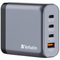 Verbatim Зарядний пристрій Verbatim GaN 140 W 4 ports (2xUSB-C-140 W,USB-C 20 W /USB-A -3.0) (32203)