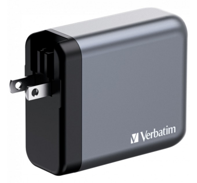 Verbatim Зарядний пристрій Verbatim GaN 140 W 4 ports (2xUSB-C-140 W,USB-C 20 W /USB-A -3.0) (32203)