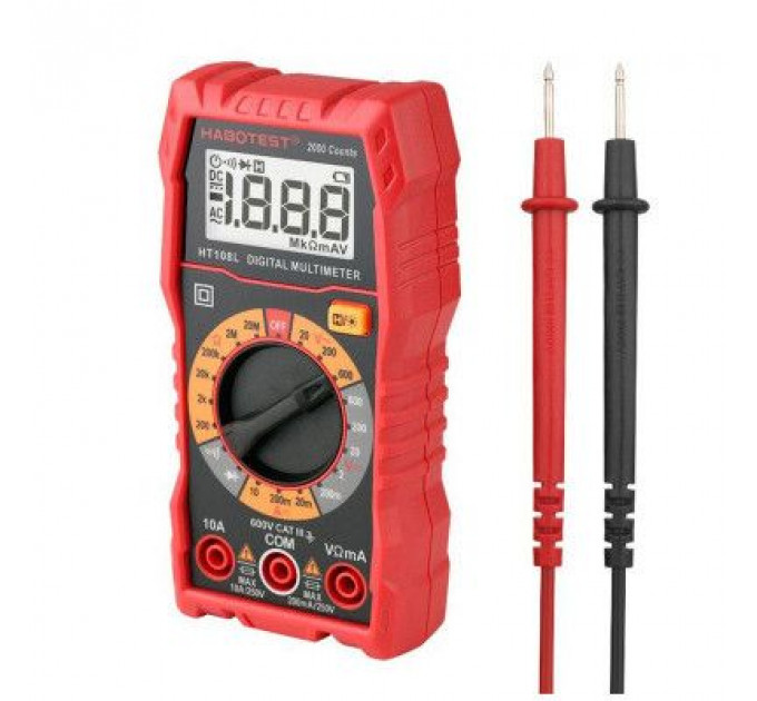 Цифровий мультиметр Habotest HT108L DC600V/10A, AC600V (HT108L)