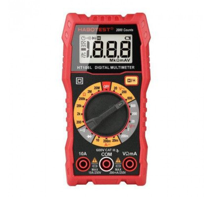 Цифровий мультиметр Habotest HT108L DC600V/10A, AC600V (HT108L)