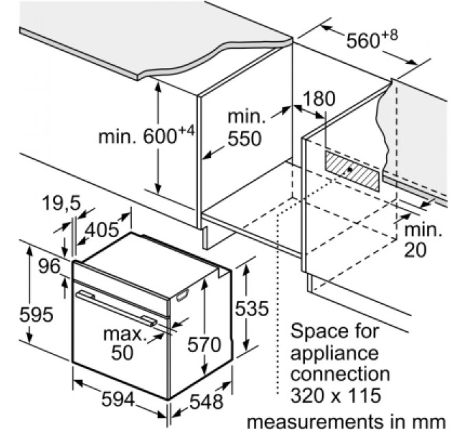 Bosch Духова шафа Bosch HJG852YB0T