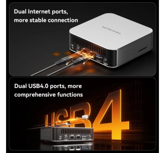 GEEKOM Комп'ютер GEEKOM Mini PC A8 / Ryzen7 8745HS, 32, 1TB, Radeon 780M, W11Pro (GMA8R78745HS-321T-EU)