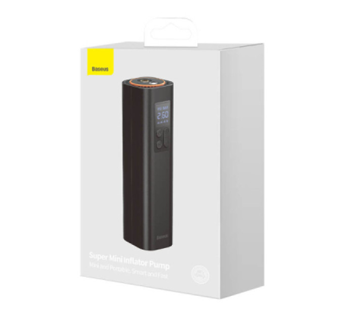 Baseus Автомобільний компресор Baseus Super Mini Inflator Pump Black (CRCQ000001)