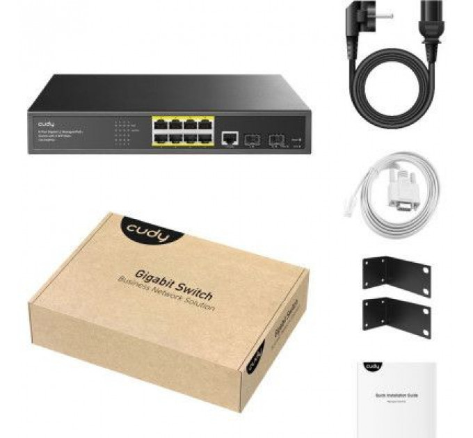 Комутатор мережевий Cudy GS2008PS2