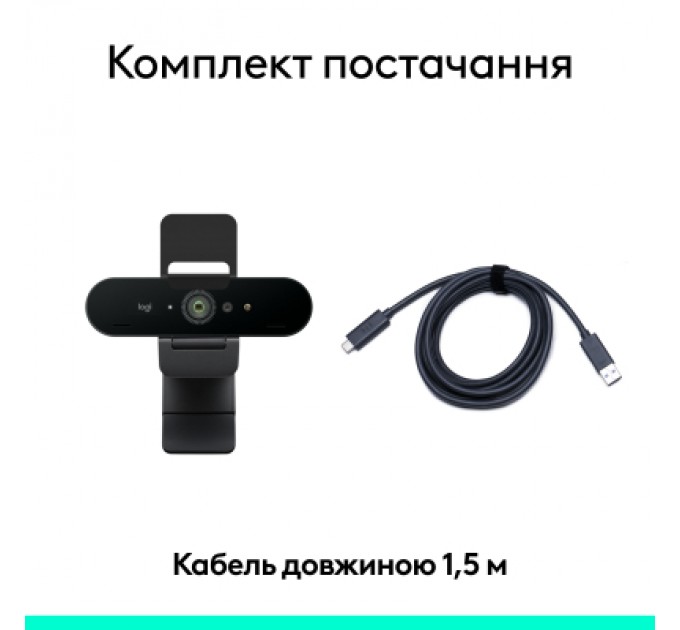 Logitech Веб-камера Logitech Brio 4K Ultra HD Graphite (960-001718)