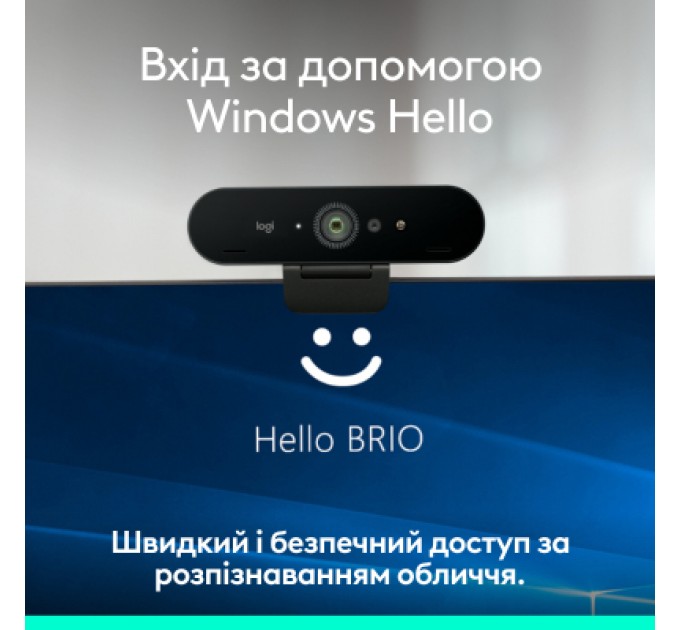 Logitech Веб-камера Logitech Brio 4K Ultra HD Graphite (960-001718)