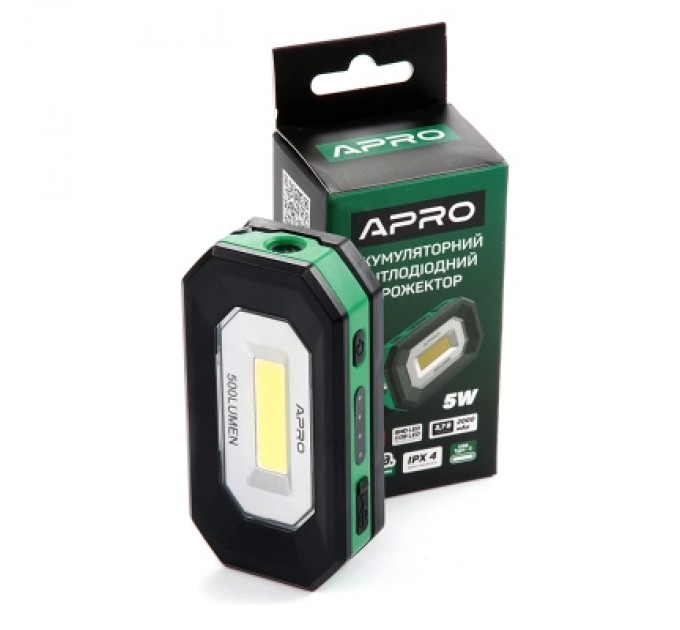 APRO Ліхтар APRO акумуляторний 5 Вт 500 Лм (Li-ion 2000 мАг) (900518)