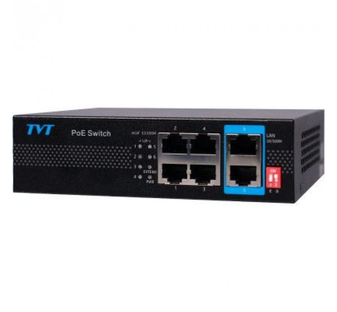 Комутатор мережевий TVT DIGITAL TD-B2204S1-PEU