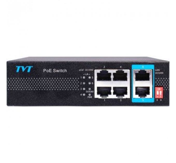 Комутатор мережевий TVT DIGITAL TD-B2204S1-PEU