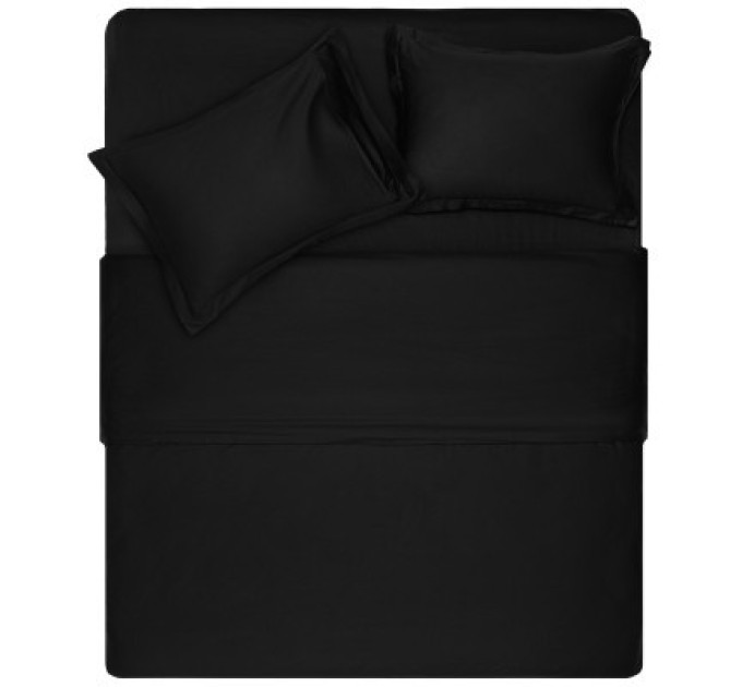 Ardesto Простирадло Ardesto Mix&Match Premium 100% бавовна, сатин чорний 180х240 см (ART1824FSL)