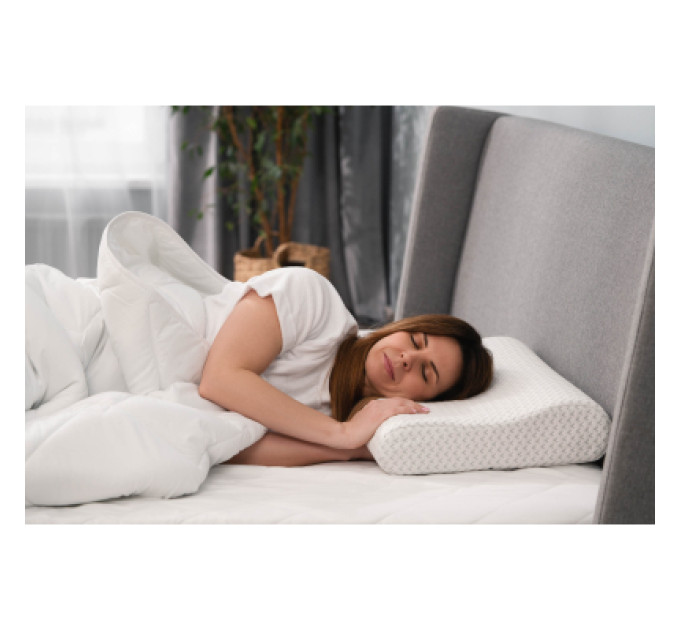 Ardesto Подушка Ardesto ортопедична Sleepwell хвиля, піна меморі, 60х40х11/9см білий (ART6040COP)