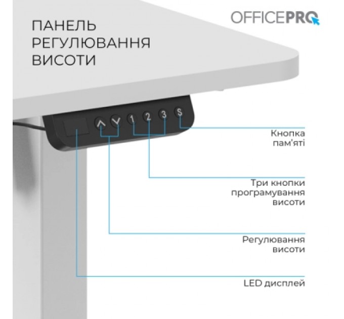 OfficePro Комп'ютерний стіл OfficePro ODE1670W White (ODE1670W)