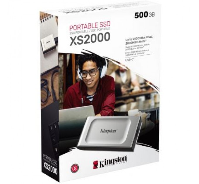 Накопичувач SSD USB 3.2 500GB Kingston (SXS2000/500G)