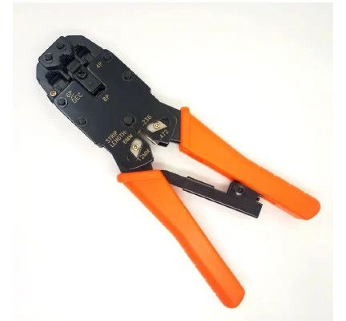 Інструмент Kingda RJ-45/RJ-12 з трещіткою (KD-T2008R)