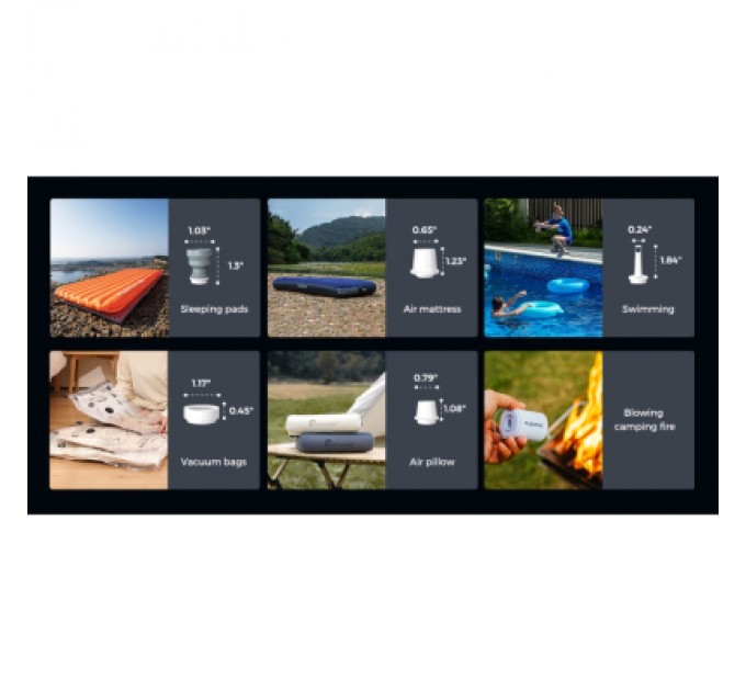 Flextail Ліхтар Flextail Tiny Pump 2X з функцією насосу білий (TY2X1600-WT-i)