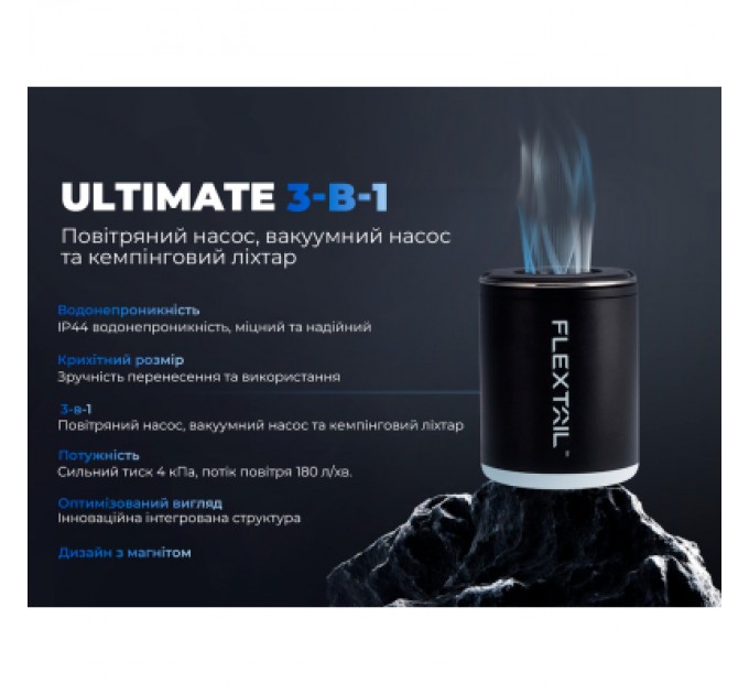 Flextail Ліхтар Flextail Tiny Pump 2X з функцією насосу чорний (TY2X1600-BK-i)