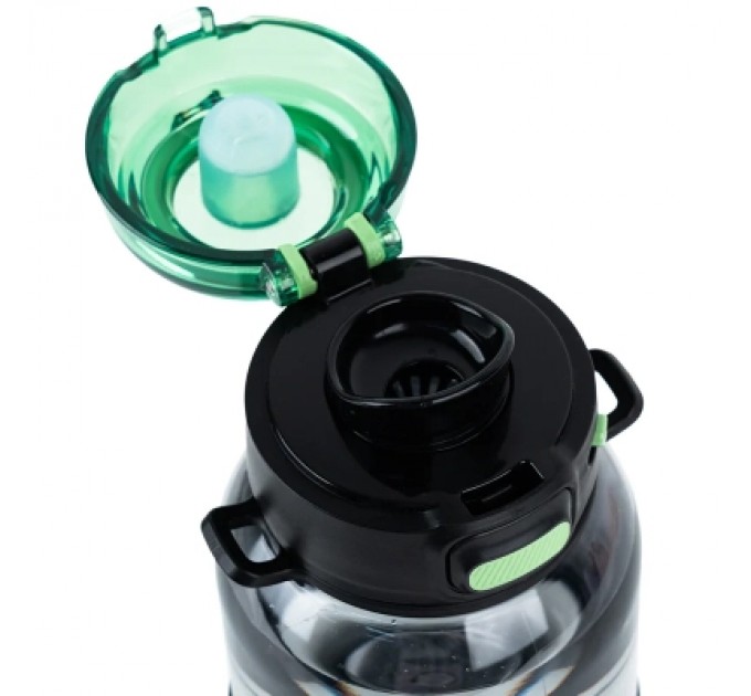 Kite Поїльник-непроливайка Kite 700 мл, чорно-зелена (K25-1218-2)