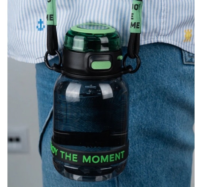 Kite Поїльник-непроливайка Kite 700 мл, чорно-зелена (K25-1218-2)