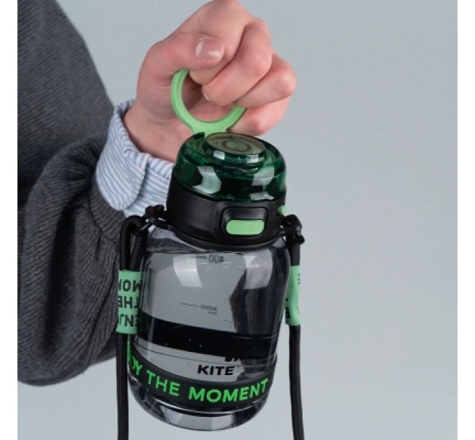 Kite Поїльник-непроливайка Kite 700 мл, чорно-зелена (K25-1218-2)