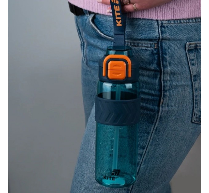 Kite Поїльник-непроливайка Kite 800 мл, блакитно-помаранчева (K25-1234-3)