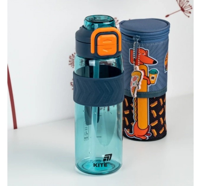 Kite Поїльник-непроливайка Kite 800 мл, блакитно-помаранчева (K25-1234-3)