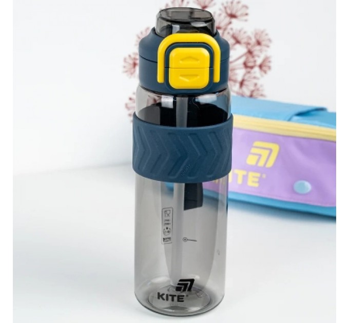 Kite Поїльник-непроливайка Kite 800 мл, сіро-жовта (K25-1234-1)