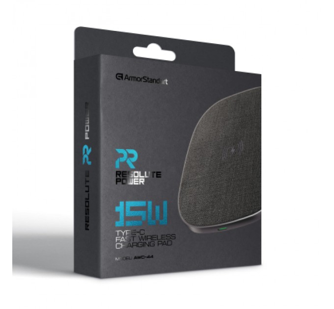 Armorstandart Зарядний пристрій Armorstandart Wireless Charging Resolute Power AWC-44 Square 15W Black (ARM73178)