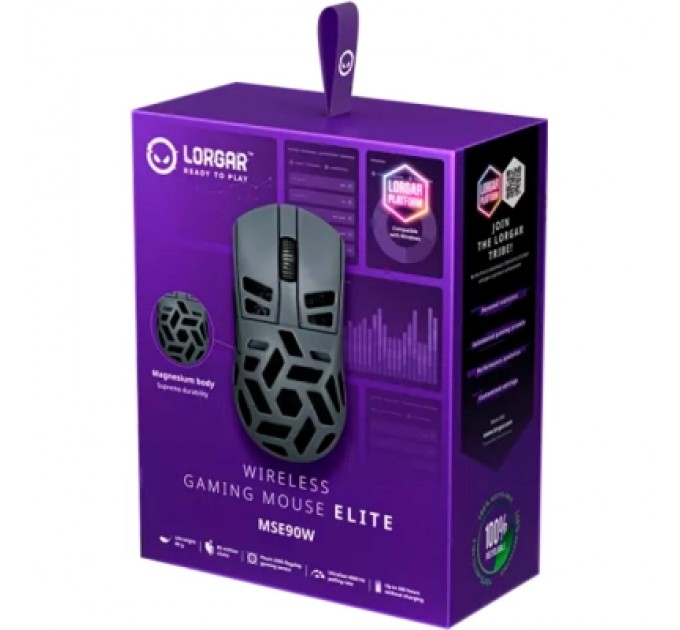 Lorgar Мишка Lorgar Elite MSE90W Wireless/Bluetooth Dark Grey (LRG-MSE90W-DG)