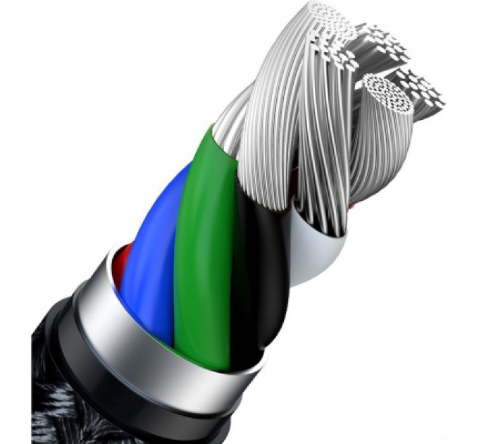 Baseus Дата кабель USB-C to Lightning 1.0m Cafule Metal PD 20W black Baseus (CATLJK-A01)