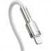 Baseus Дата кабель USB-C to Lightning 2.0m Cafule Metal PD 20W white Baseus (CATLJK-B02)