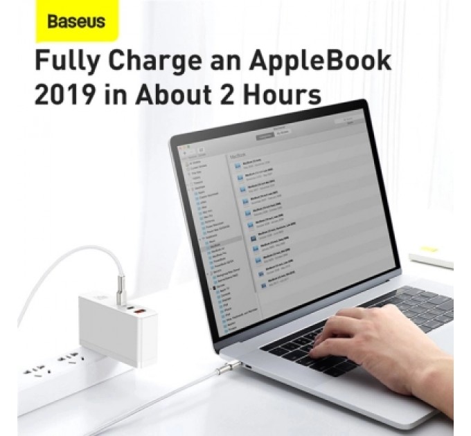 Baseus Дата кабель USB-C to USB-C 2.0 mCafule Metal PD 100W white Baseus (CATJK-D02)