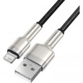 Baseus Дата кабель USB 2.0 AM to Lightning 1.0m Cafule Metal 2.4A black Baseus (CALJK-A01)