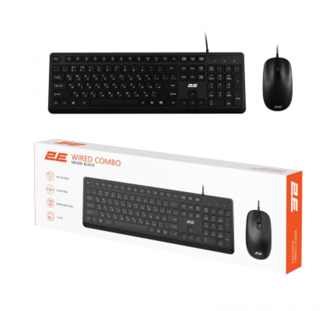 2E Комплект 2E MK405 USB UA Black (2E-MK405UBK_UA)